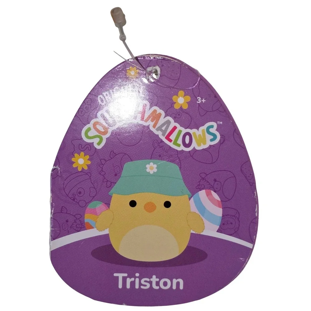 NWT Squishmallows Original 8in Triston The Yellow Chick with Bucket Hat Authenic